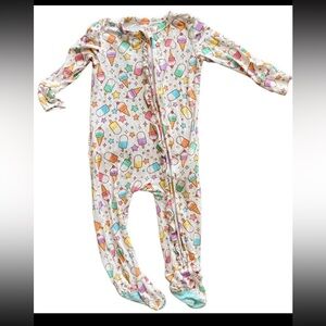 Posh Peanut Ice cream PJ 9-12 zippie